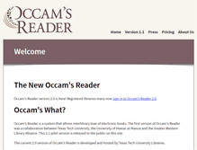 Tablet Screenshot of occamsreader.org